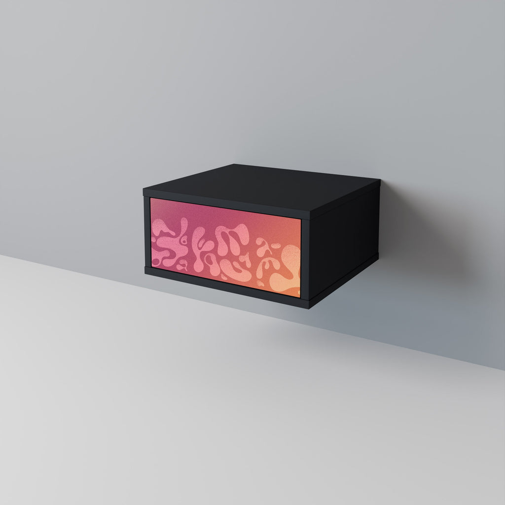 IRREGULAR PINK Nachttisch in schwarzem Finish