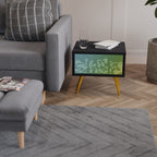 IRREGULAR BLUE Nachttisch in Schwarz