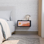 LUMINOUS SUNLIGHT Nightstand in Black Finish