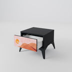 LUMINOUS SUNLIGHT Nightstand in Black Finish
