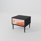 LUMINOUS SUNLIGHT Nightstand in Black Finish