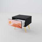 LUMINOUS SUNLIGHT Nightstand in Black Finish