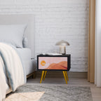 LUMINOUS SUNLIGHT Nightstand in Black Finish