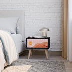 LUMINOUS SUNLIGHT Nightstand in Black Finish