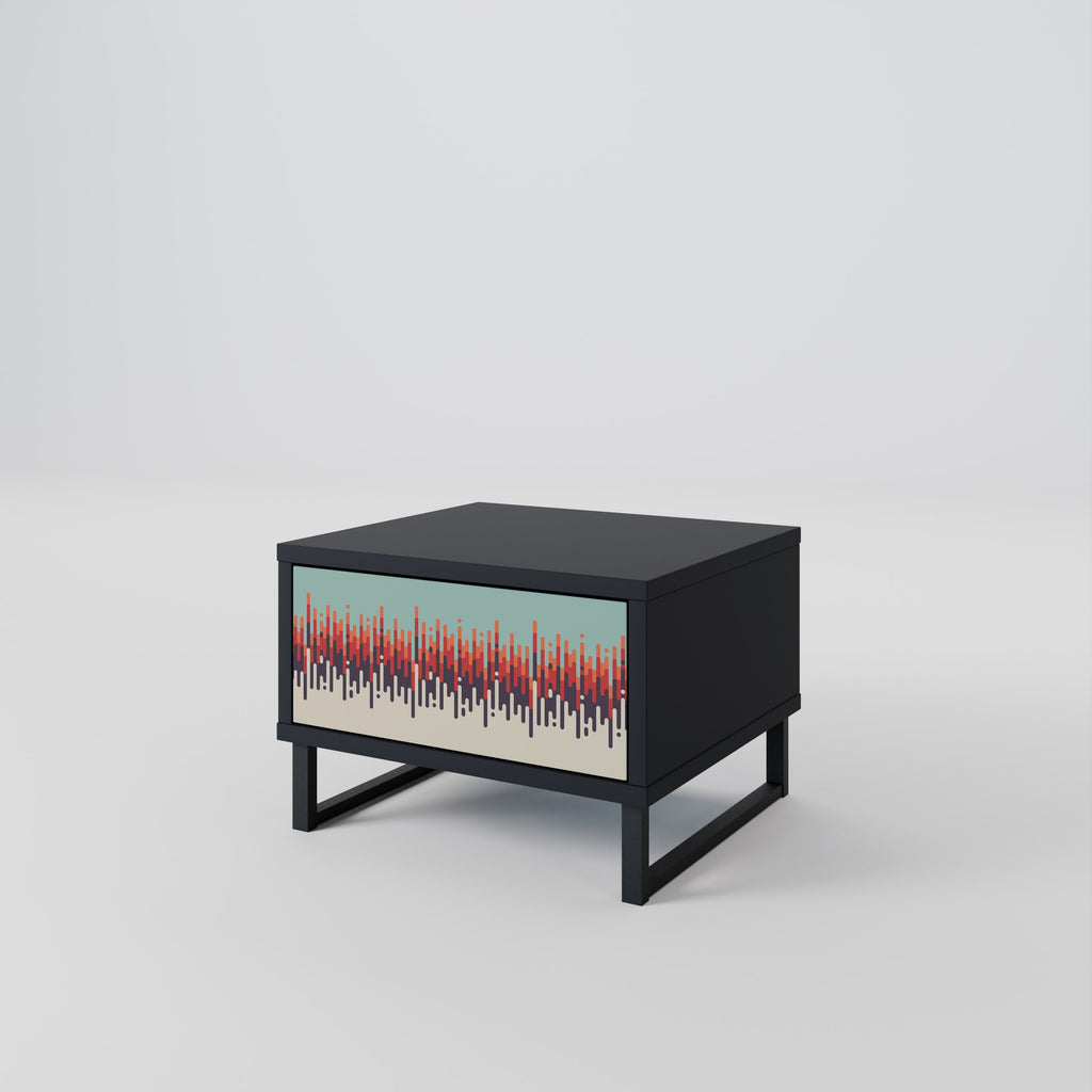 CHROMA CONTOURS Nachttisch in Schwarz