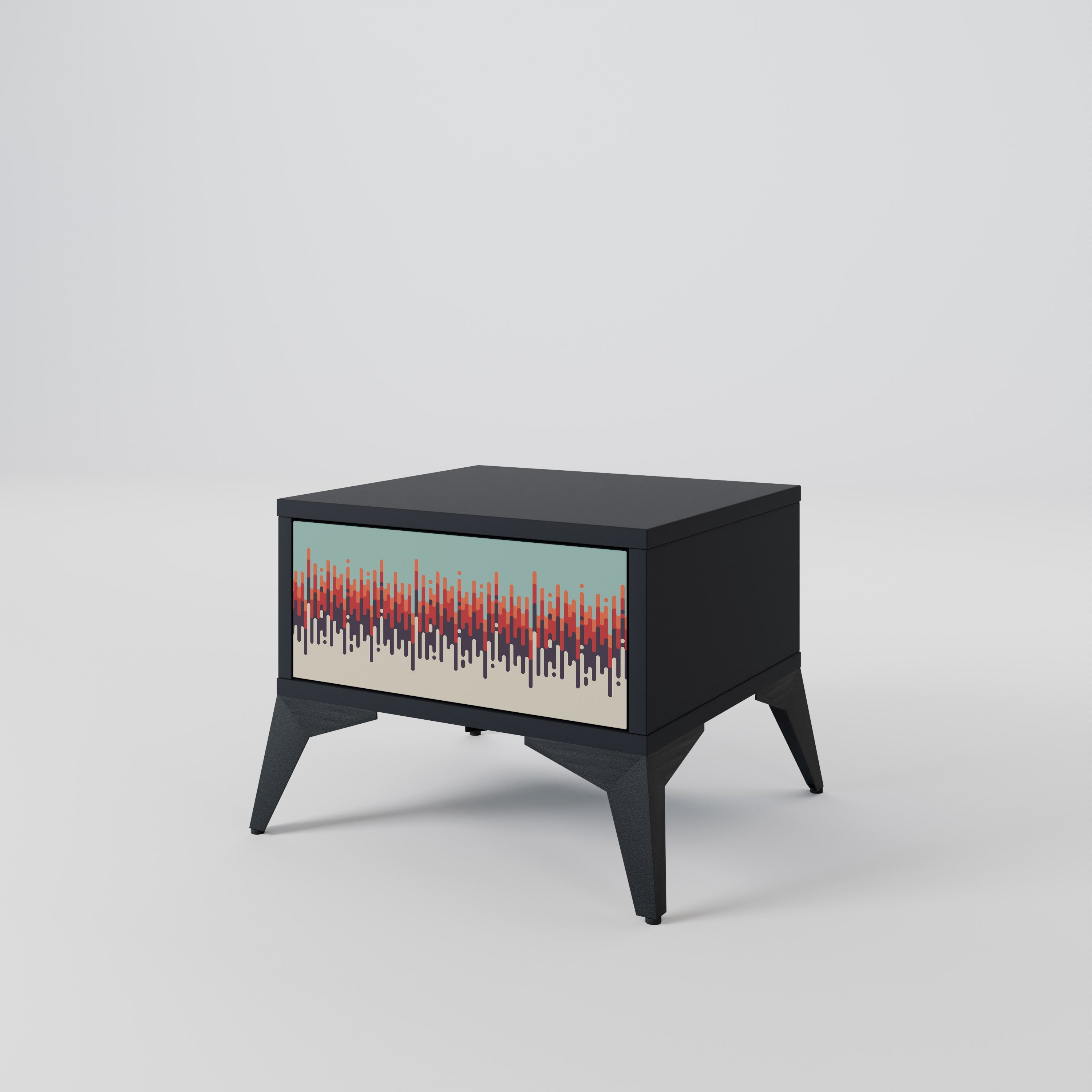 CHROMA CONTOURS Nachttisch in Schwarz