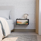 WATERCOLOUR PEAKS Nachttisch in Schwarz