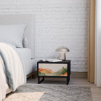 WATERCOLOUR PEAKS Nachttisch in Schwarz