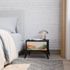 WATERCOLOUR PEAKS Nachttisch in Schwarz