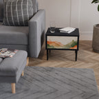 WATERCOLOUR PEAKS Nachttisch in Schwarz