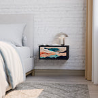 ABSTRACT LANDSCAPE Nachttisch in Schwarz