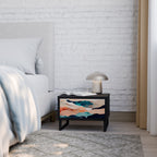 ABSTRACT LANDSCAPE Nachttisch in Schwarz