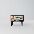 ABSTRACT LANDSCAPE Nachttisch in Schwarz