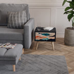 ABSTRACT LANDSCAPE Nachttisch in Schwarz