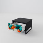 CIRCULAR RHAPSODY Nachttisch in Schwarz