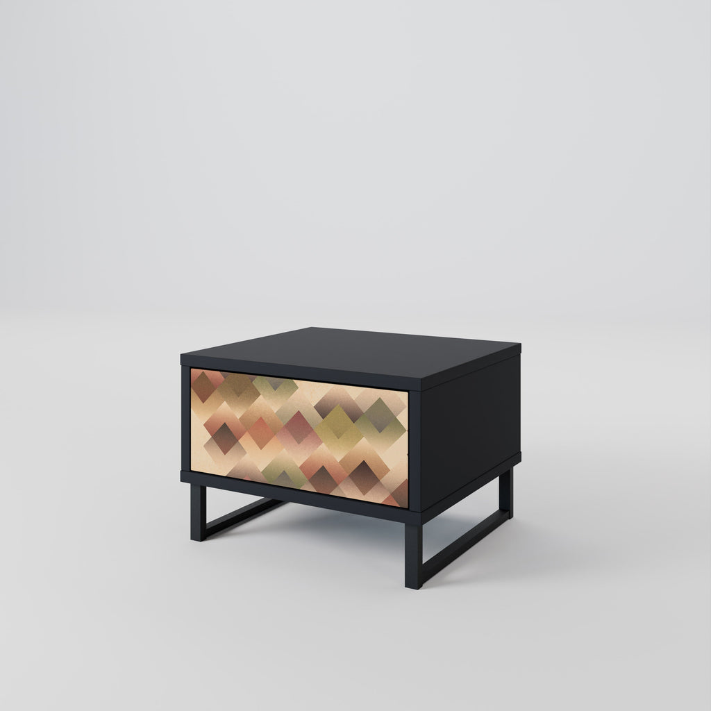 GEOMETRIC FUSION Nachttisch in Schwarz