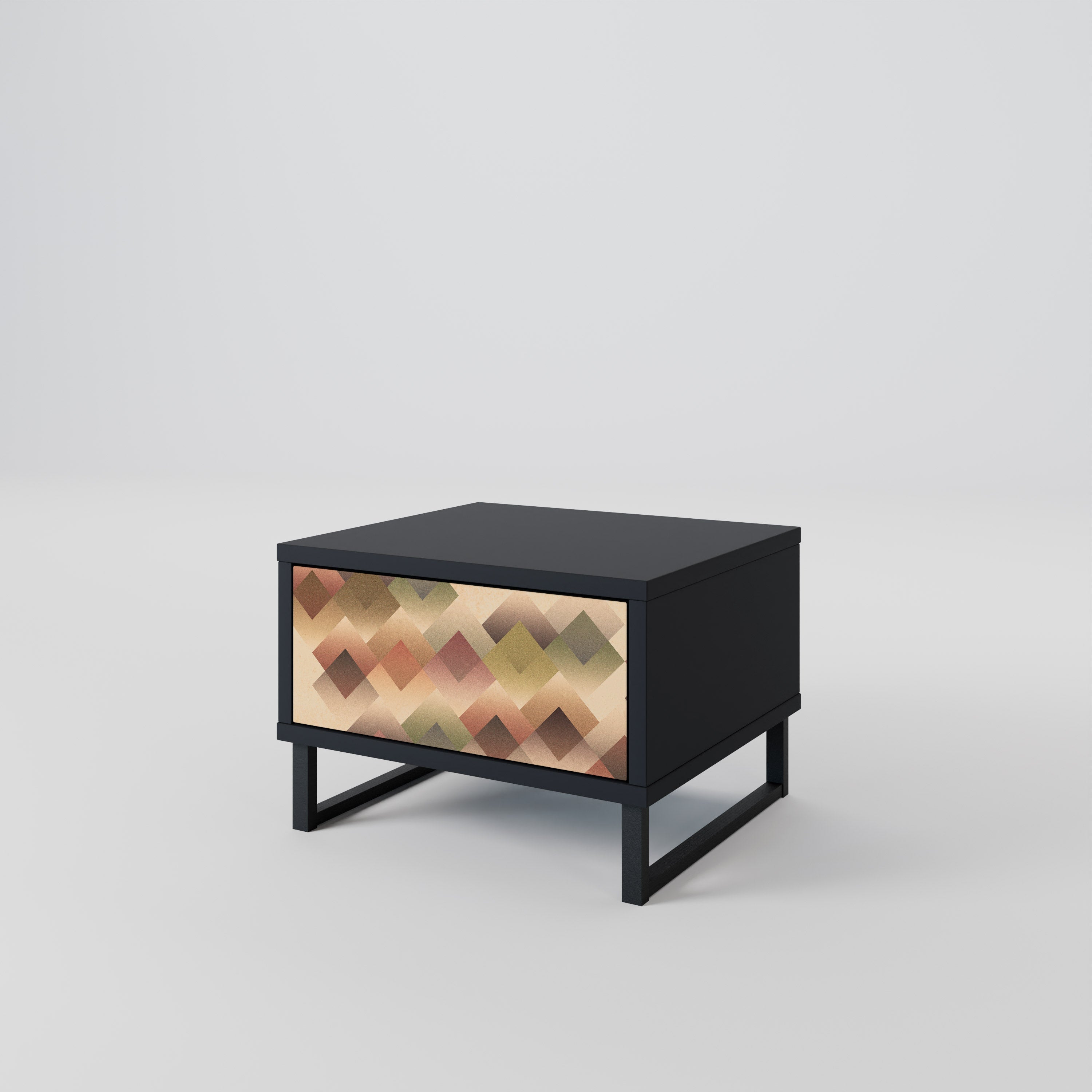 GEOMETRIC FUSION Nachttisch in Schwarz