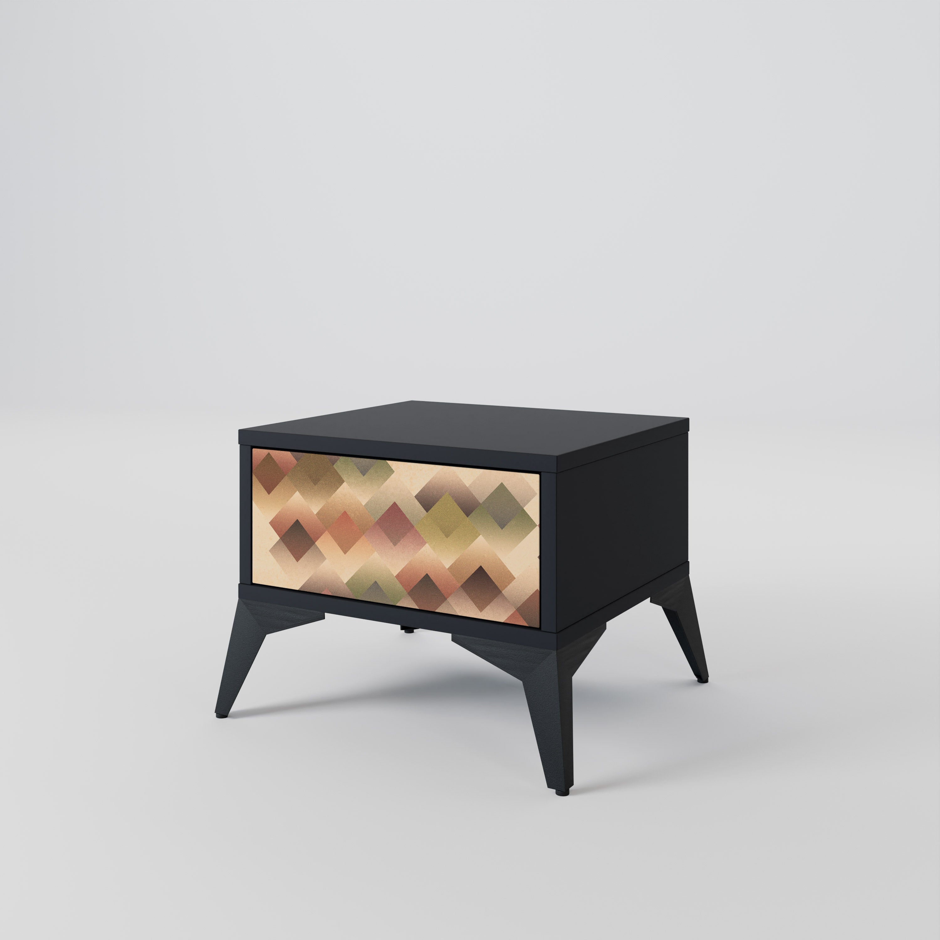 GEOMETRIC FUSION Nachttisch in Schwarz