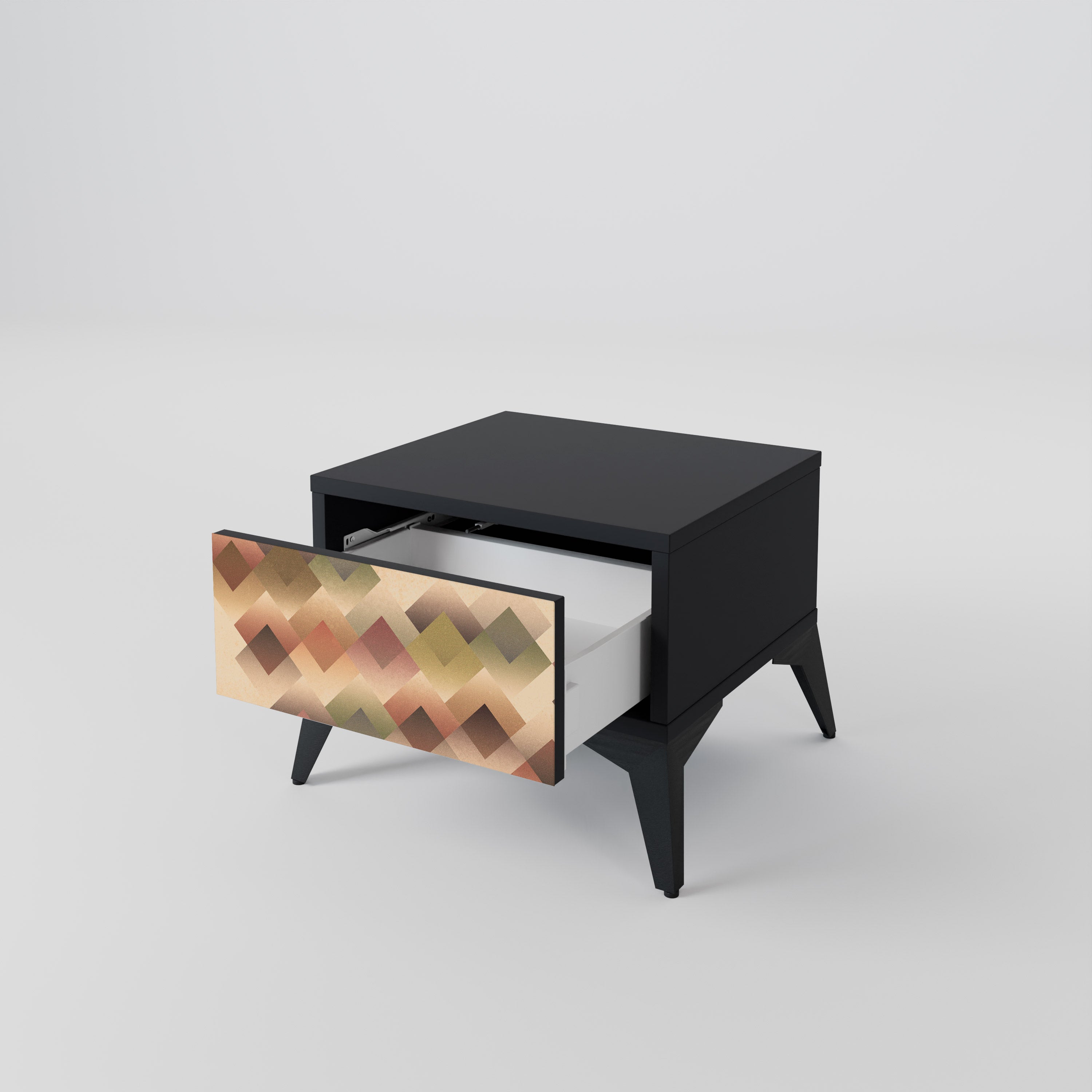 GEOMETRIC FUSION Nachttisch in Schwarz