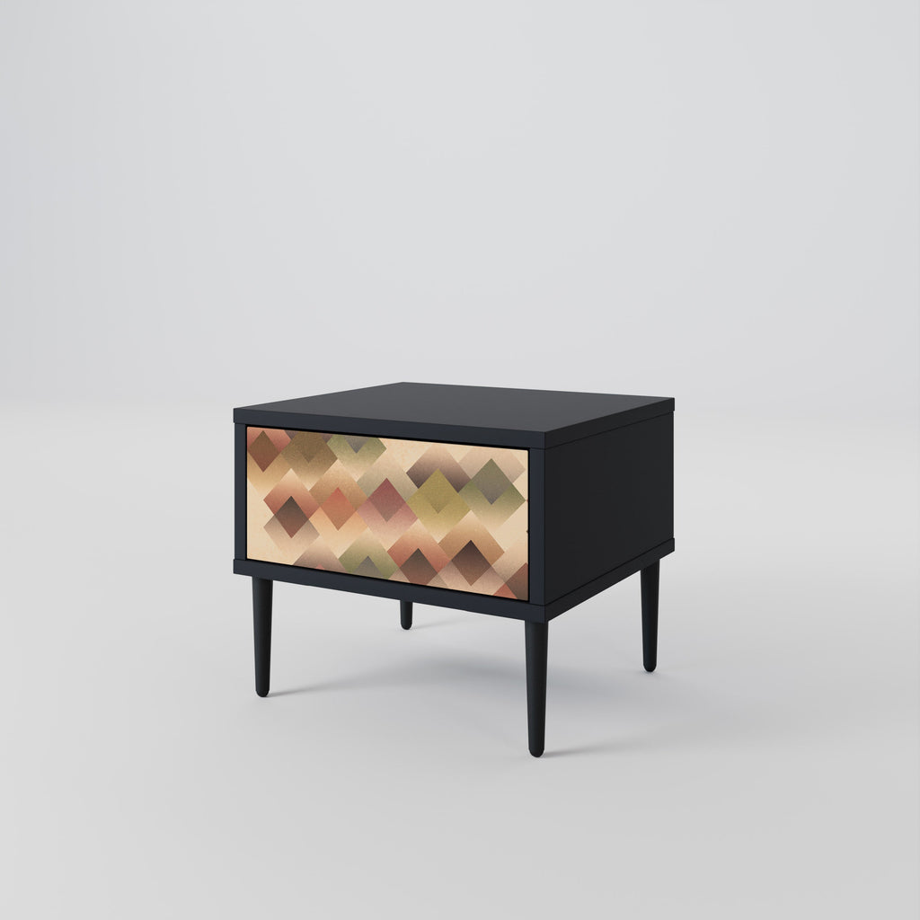 GEOMETRIC FUSION Nachttisch in Schwarz