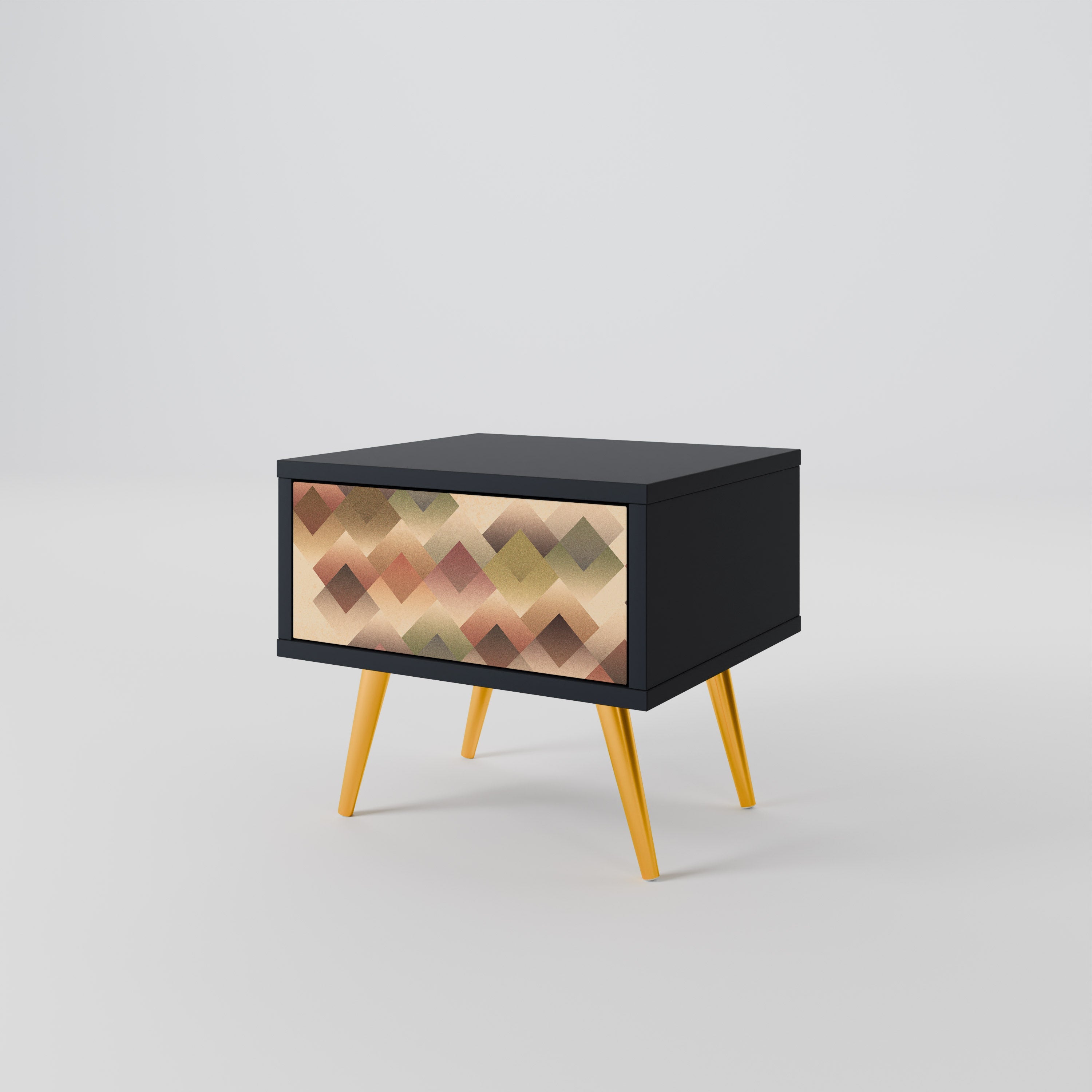 GEOMETRIC FUSION Nachttisch in Schwarz