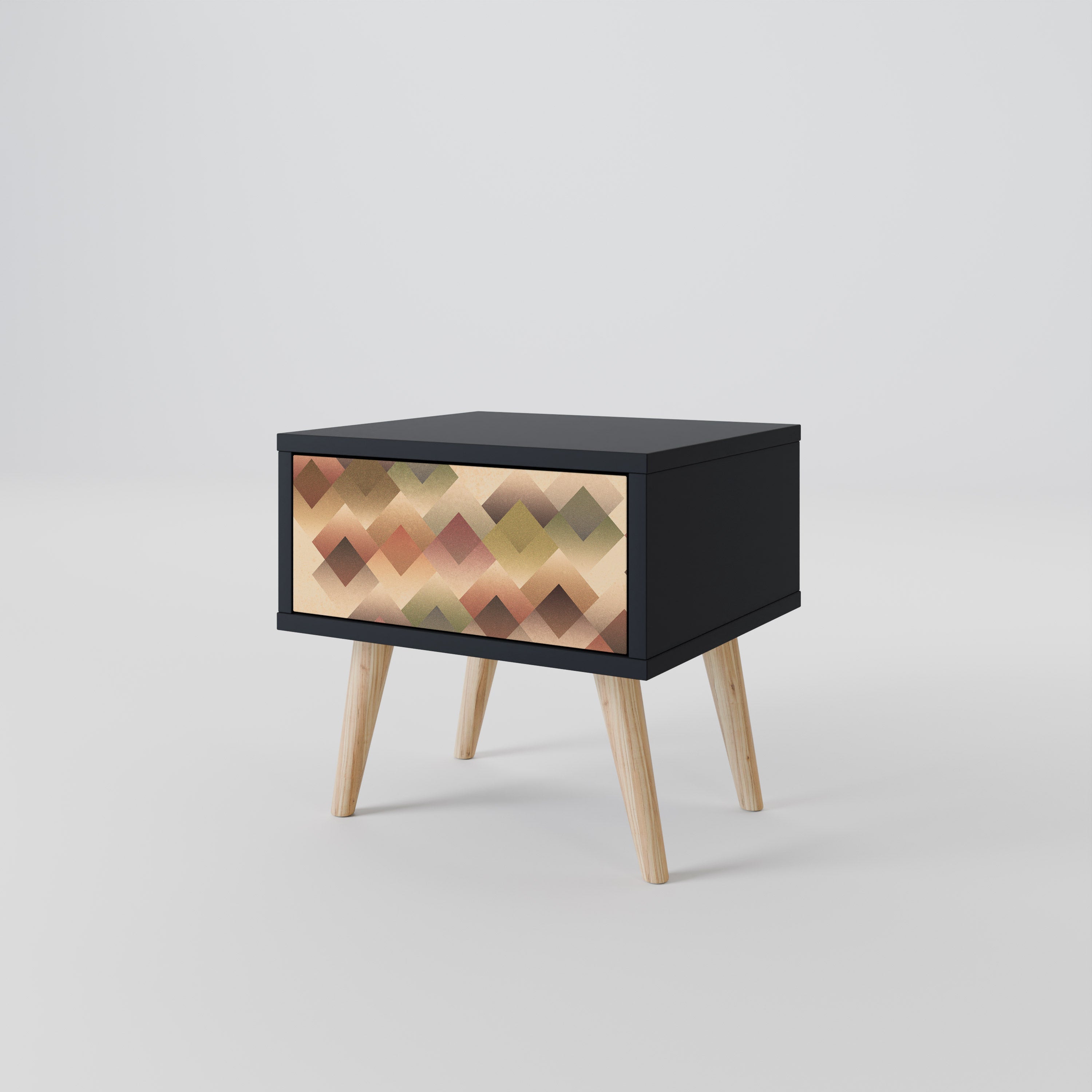 GEOMETRIC FUSION Nachttisch in Schwarz
