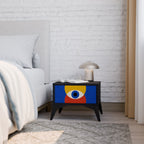 GEOMETRIC EYES Nachttisch in Schwarz