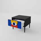 GEOMETRIC EYES Nachttisch in Schwarz