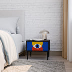 GEOMETRIC EYES Nachttisch in Schwarz