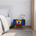 GEOMETRIC EYES Nachttisch in Schwarz