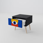 GEOMETRIC EYES Nachttisch in Schwarz