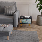 ABSTRACT THOUGHTS Nachttisch in Schwarz