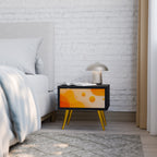 ORANGE ARRANGEMENT Nachttisch in Schwarz