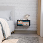 TWO HALVES Nachttisch in Schwarz