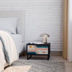 TWO HALVES Nachttisch in Schwarz