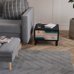 TWO HALVES Nachttisch in Schwarz