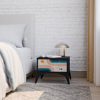 TWO HALVES Nachttisch in Schwarz