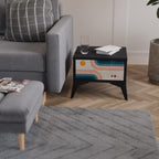 TWO HALVES Nachttisch in Schwarz