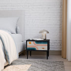 TWO HALVES Nachttisch in Schwarz