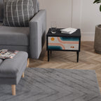 TWO HALVES Nachttisch in Schwarz