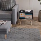 TWO HALVES Nachttisch in Schwarz