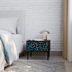 CONTRAST DANCE Nachttisch in Schwarz