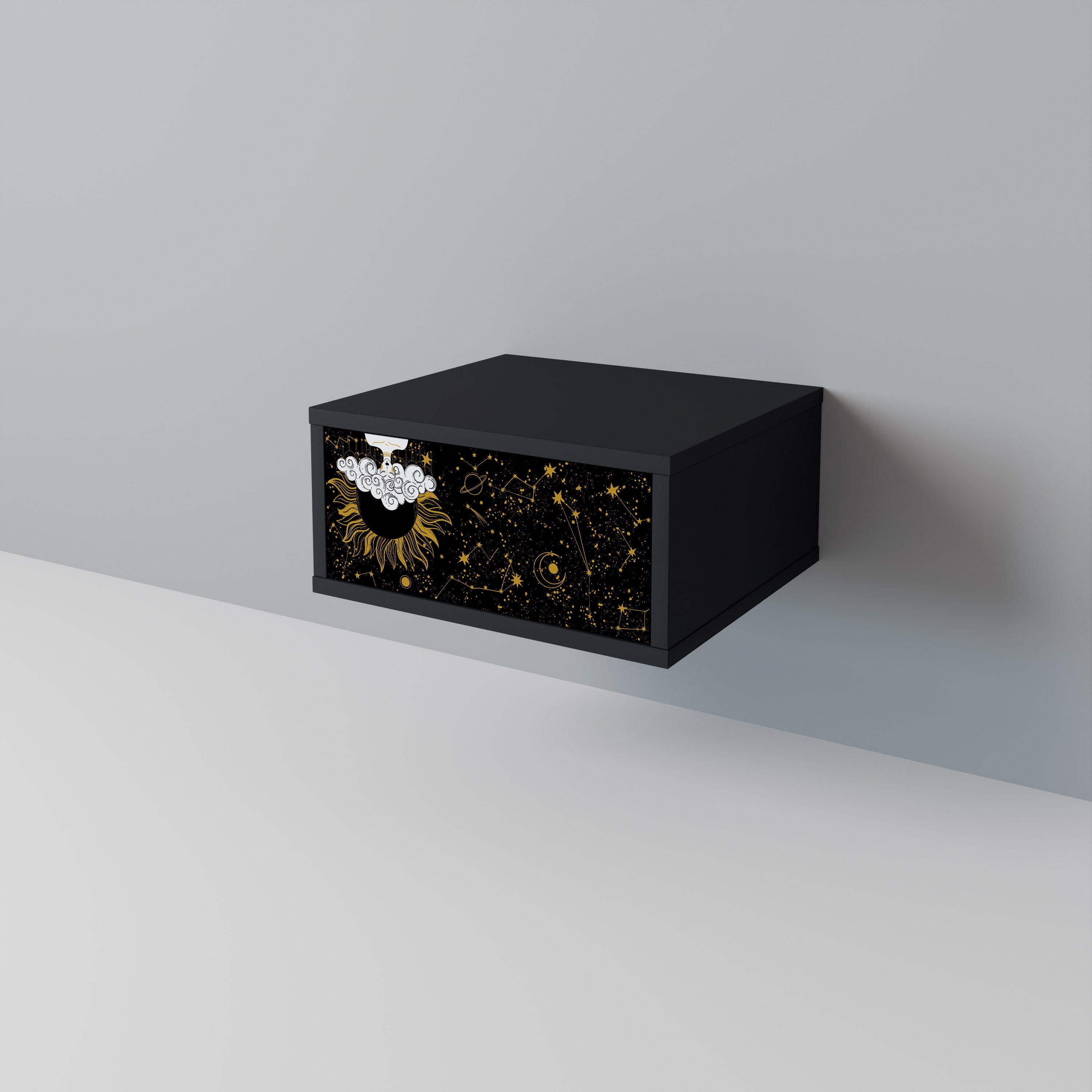 STELLAR CONSTELLATIONS Nachttisch in Schwarz