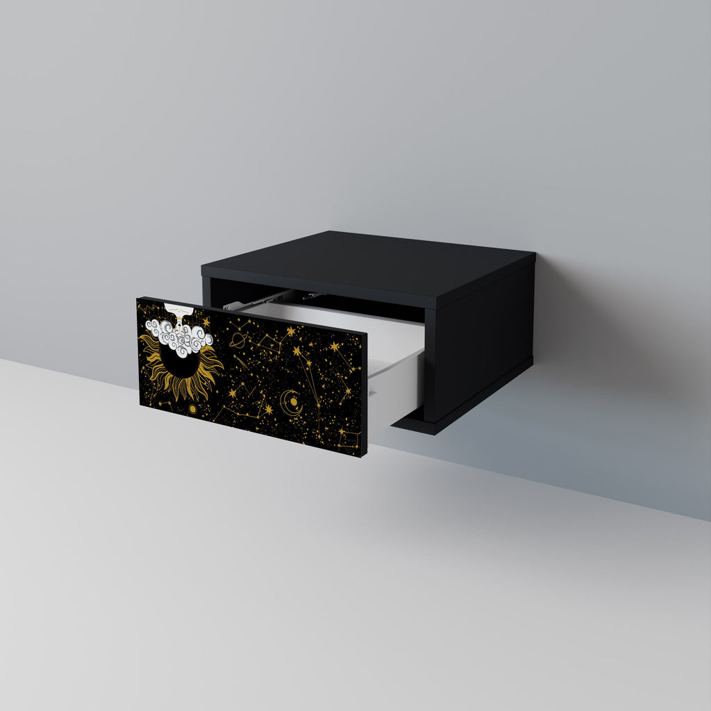 STELLAR CONSTELLATIONS Nachttisch in Schwarz