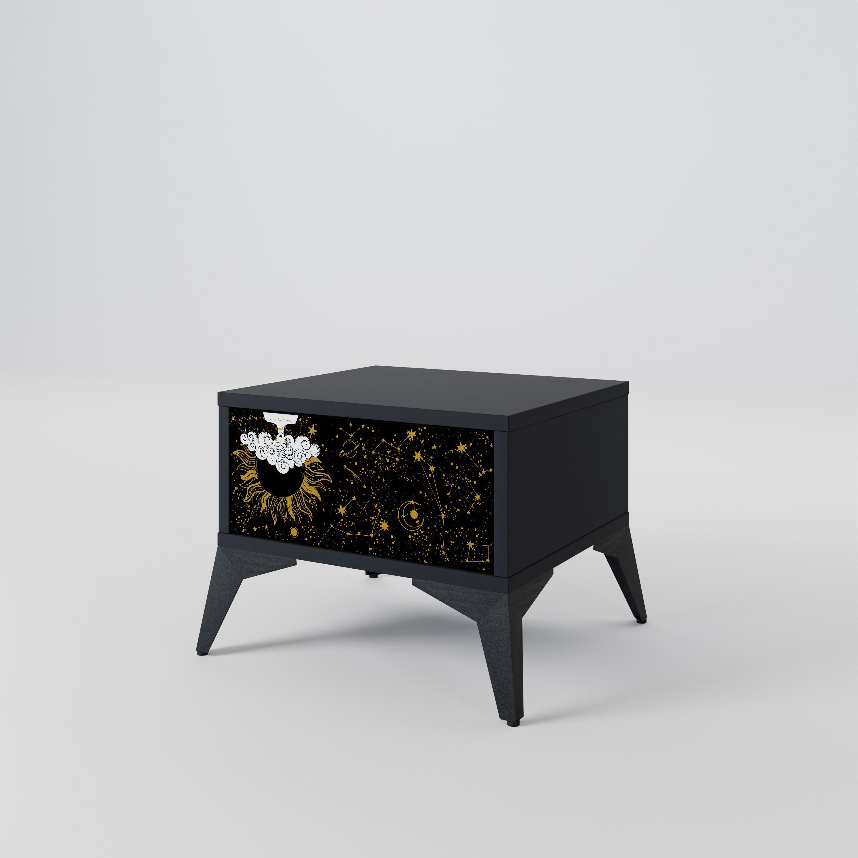 STELLAR CONSTELLATIONS Nachttisch in Schwarz
