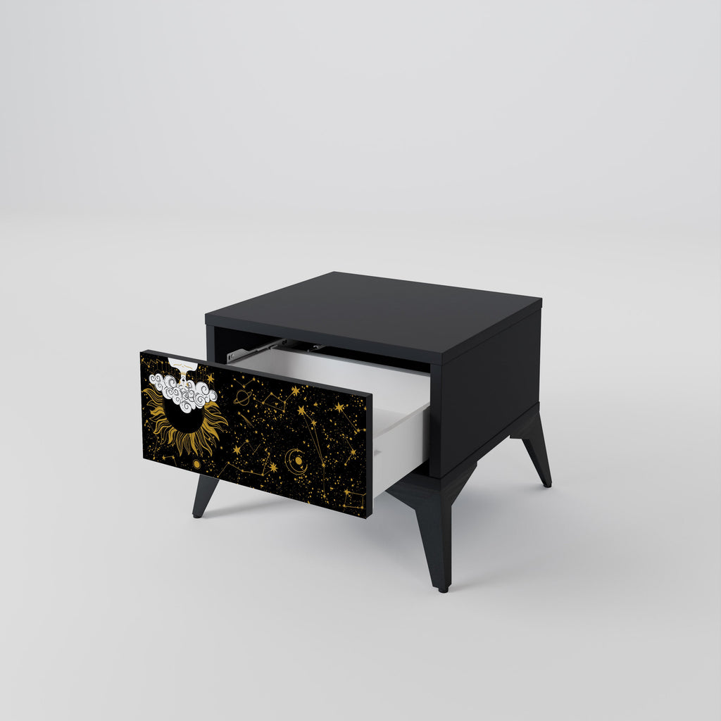 STELLAR CONSTELLATIONS Nachttisch in Schwarz