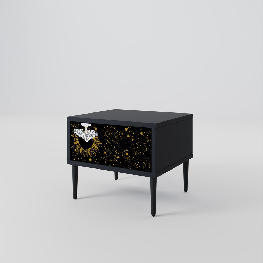 STELLAR CONSTELLATIONS Nachttisch in Schwarz