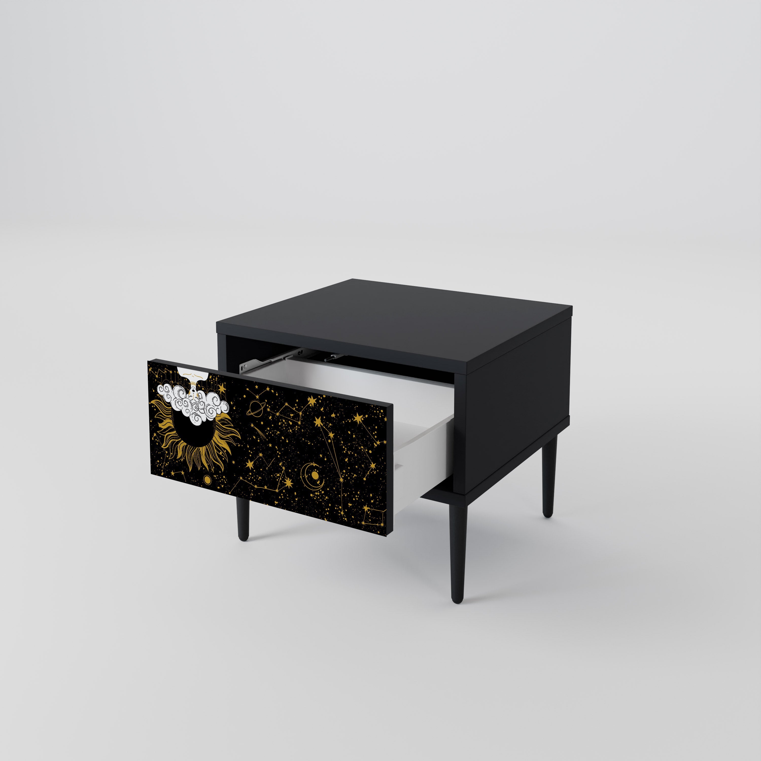 STELLAR CONSTELLATIONS Nachttisch in Schwarz