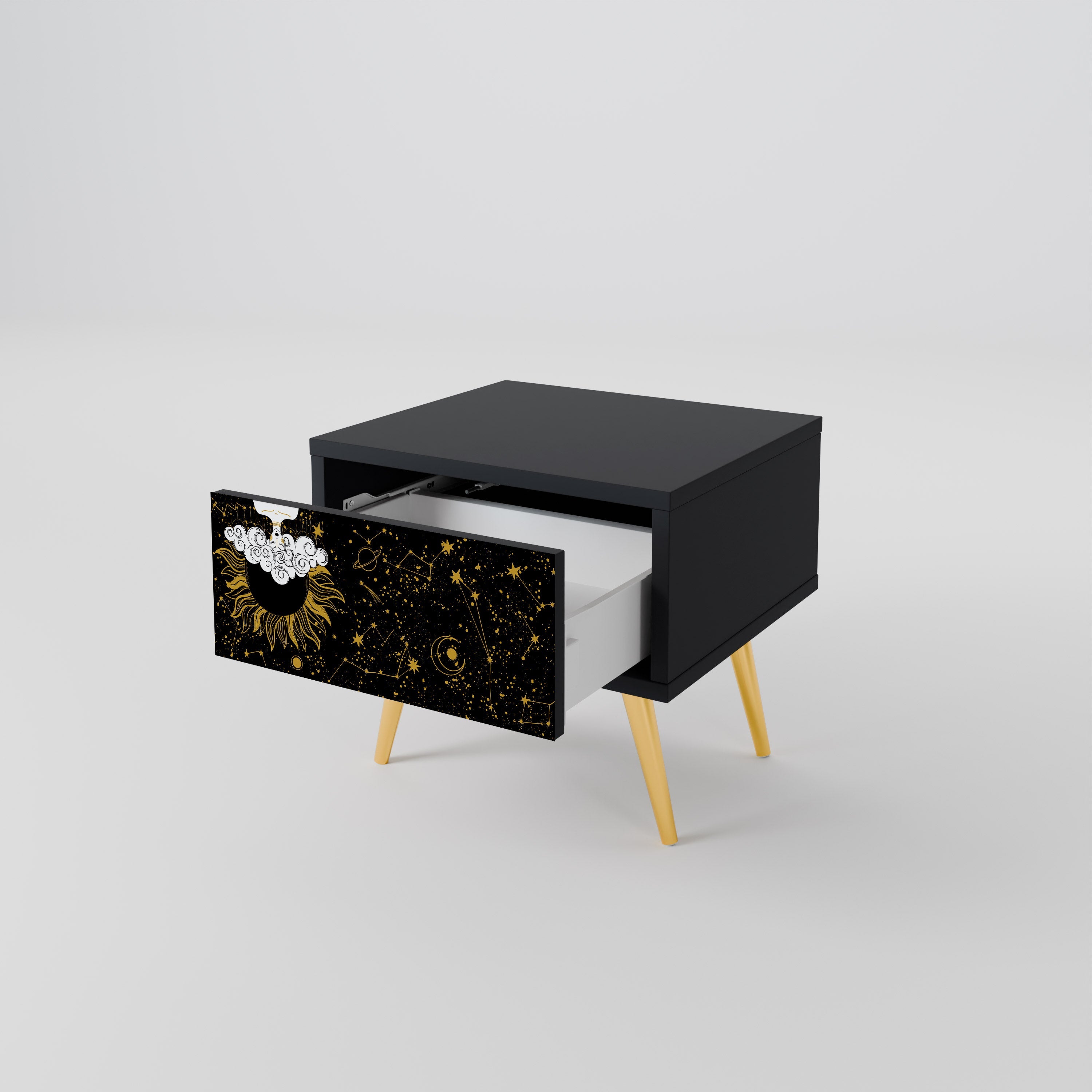 STELLAR CONSTELLATIONS Nachttisch in Schwarz