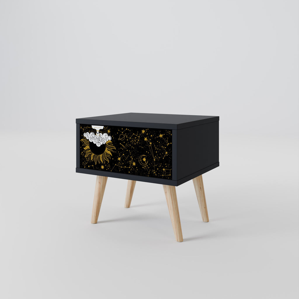 STELLAR CONSTELLATIONS Nachttisch in Schwarz